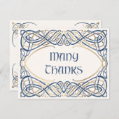 Fantasy Keltische middeleeuwse bruiloft Bedankkaart (Voorkant / Achterkant)