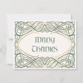 Fantasy Keltische middeleeuwse bruiloft Bedankkaart (Voorkant)