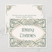 Fantasy Keltische middeleeuwse bruiloft Bedankkaart (Voorkant / Achterkant)