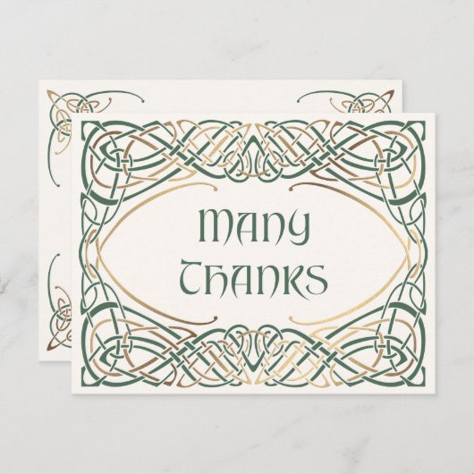 Fantasy Keltische middeleeuwse bruiloft Bedankkaart (Voorkant / Achterkant)