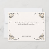 Fantasy Keltische middeleeuwse bruiloft Bedankkaart (Achterkant)