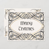 Fantasy Keltische middeleeuwse bruiloft Bedankkaart (Voorkant / Achterkant)