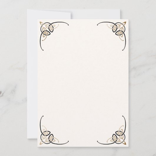 Fantasy Keltische middeleeuwse bruiloft Kaart (Achterkant)