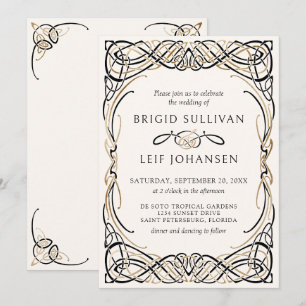 Fantasy Keltische middeleeuwse bruiloft Kaart