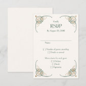 Fantasy Keltische middeleeuwse bruiloft RSVP Kaartje (Voorkant / Achterkant)