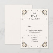 Fantasy Keltische middeleeuwse bruiloft RSVP Kaartje (Voorkant / Achterkant)