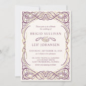 Fantasy Keltische middeleeuwse bruiloft uitnodigin Kaart (Voorkant)