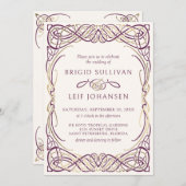 Fantasy Keltische middeleeuwse bruiloft uitnodigin Kaart (Voorkant / Achterkant)