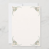 Fantasy Keltische middeleeuwse bruiloft uitnodigin Kaart (Achterkant)