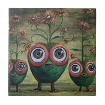 Fantasy keramische Tegel, klein (4,25 x 4,25 inch)