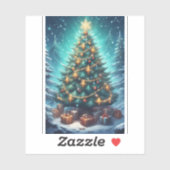 Fantasy Kerstboom Sticker (Vel)