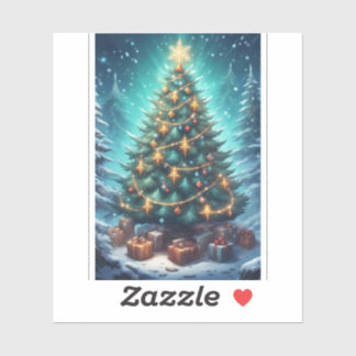 Fantasy Kerstboom Sticker