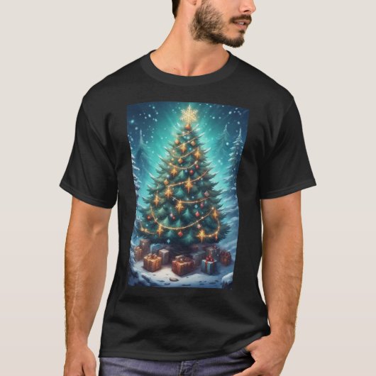 Fantasy Kerstboom T-shirt (Voorkant)