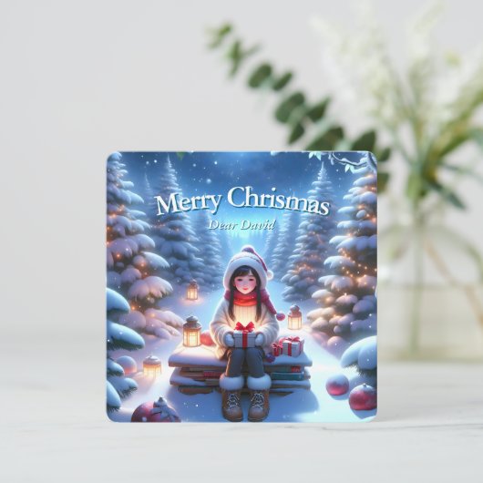 Fantasy kerstkaart (Staand voorkant)