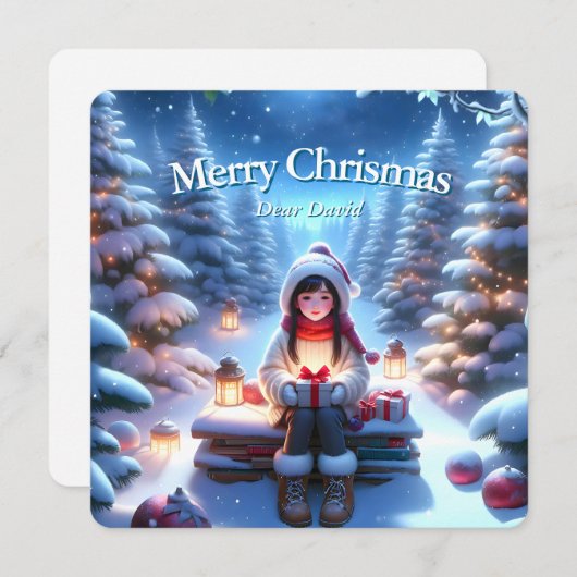 Fantasy kerstkaart (Voorkant / Achterkant)