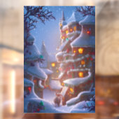 Fantasy Kerstmis 4 Window Cling Raamsticker (Vel 2)