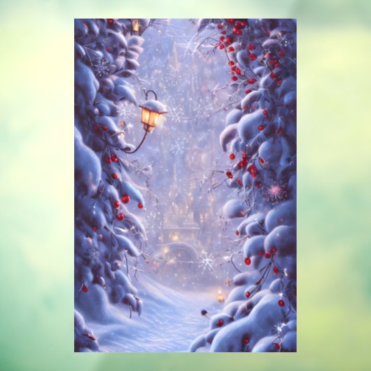 Fantasy Kerstmis 5 Window Cling Raamsticker (Vel 3)