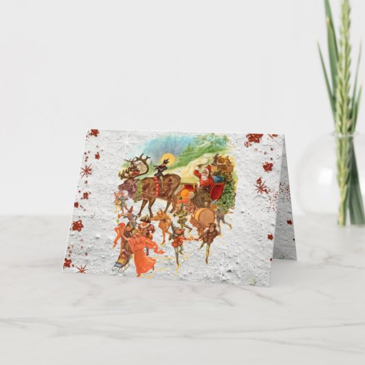  Fantasy Kerstmis Eve Wenskaart Feestdagen Kaart (Voorkant)