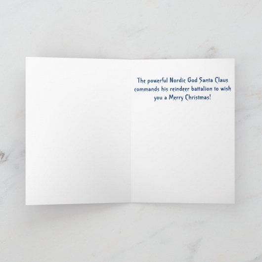 Fantasy Kerstmis Kaart (Binnen)