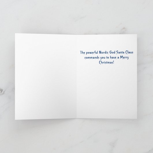 Fantasy Kerstmis Kaart (Binnen)