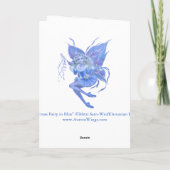 Fantasy-kerstWenskaart - Blue Fairy Feestdagen Kaart (Achterkant)