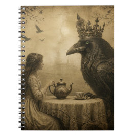 Fantasy Kind en een Koninklijke Raven Thee Partij  Notitieboek