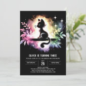 Fantasy Kinder kattenverjaardag Kaart (Staand voorkant)