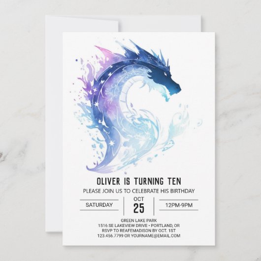 Fantasy Kinderen Dragon Adventure Verjaardag Kaart (Voorkant)