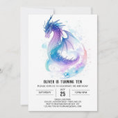 Fantasy Kinderen Mythical Dragon Birthday Kaart (Voorkant)