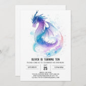 Fantasy Kinderen Mythical Dragon Birthday Kaart (Voorkant / Achterkant)