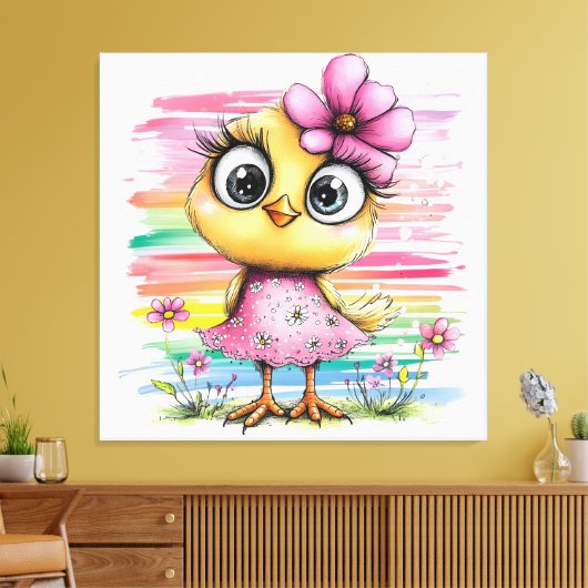 Fantasy Kip Canvas Afdruk (Insitu (Woonkamer))