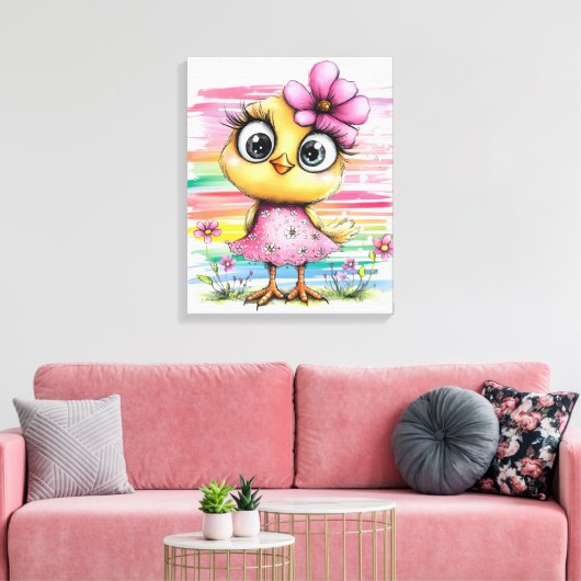 Fantasy Kip Canvas Afdruk (Insitu (Woonkamer))