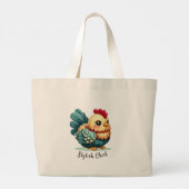 Fantasy kip turquoise veren tas (Achterkant)