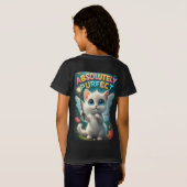Fantasy Kitten Met Sprookjesvleugels T-shirt (Achterkant volledig)