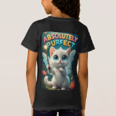 Fantasy Kitten Met Sprookjesvleugels T-shirt (Achterkant)