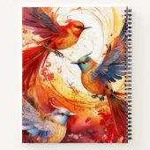 Fantasy Kleurrijk Vogel Notitieboek (Achterkant)
