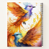 Fantasy Kleurrijk Vogel Notitieboek (Achterkant)