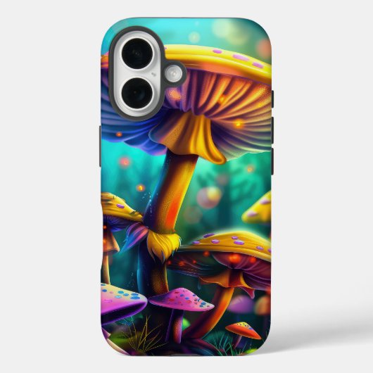 Fantasy Kleurrijke Paddenstoelen iPhone Hoesje (Achterkant)