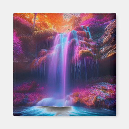 Fantasy kleurrijke waterval magneet (Voorkant)