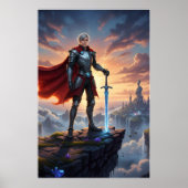 Fantasy Knight Warrior with Sword Poster (Voorkant)