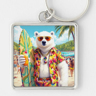 Fantasy Knuffel Ijsbeer Strand Sleutelhanger