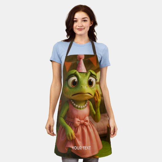 Fantasy Knuffel Kikker Meisje Feest Schort (Gedragen)