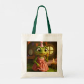 Fantasy Knuffel Kikker Meisje Feest Tote Bag (Achterkant)