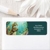 Fantasy Knuffel Otter Steampunk Pakje Etiket (Insitu)