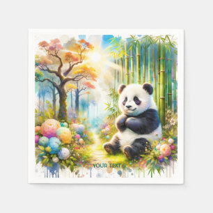 Fantasy Knuffel Panda Bamboebos Servet