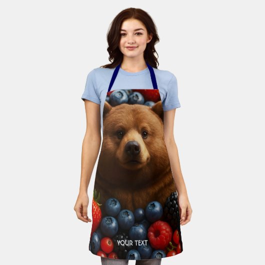 Fantasy Knuffelbeer Met Bessen Schort (Gedragen)