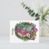 Fantasy kohlrabi egel - schattige egel briefkaart (Staand voorkant)