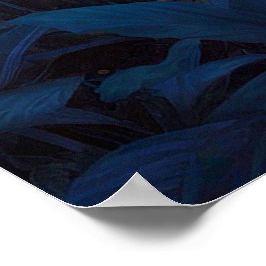 Fantasy Konijn Spelen Gitaar Poster (Hoek)