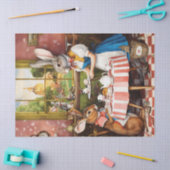 Fantasy Konijn Tea Party Dier Decoupage Tissuepapier (Craft)