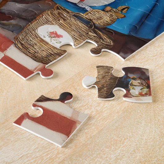 Fantasy Konijn Tea Party Dier Legpuzzel (Zijkant)